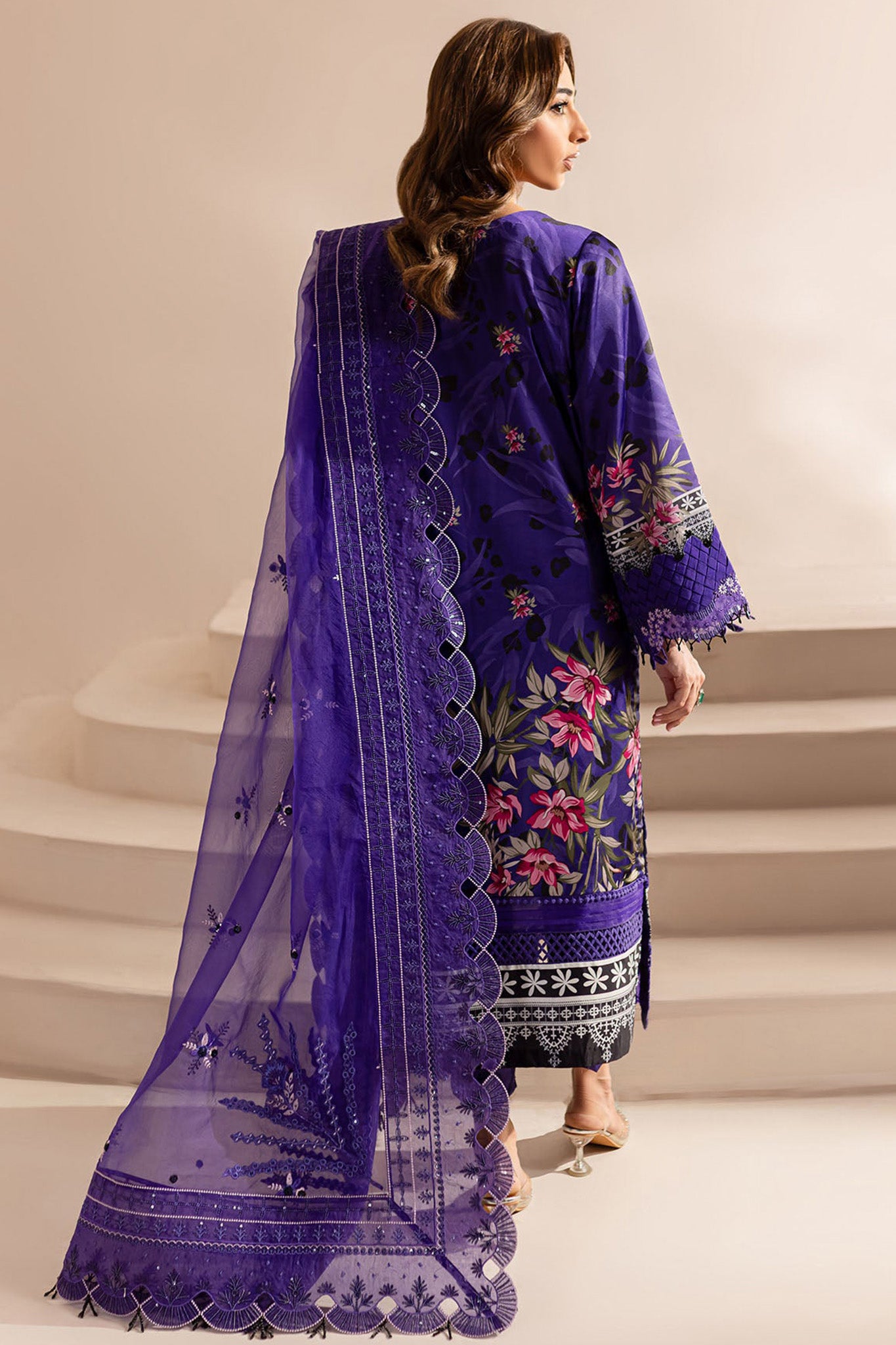 The Silk By Nureh Unstitched 3 Piece Emb Silk Collection'2024-S-18