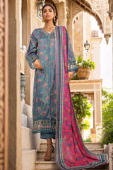 Sada Bahar Stitched 3 Piece Festive Emb Lawn Vol-01 Suit-D-5210-Blue