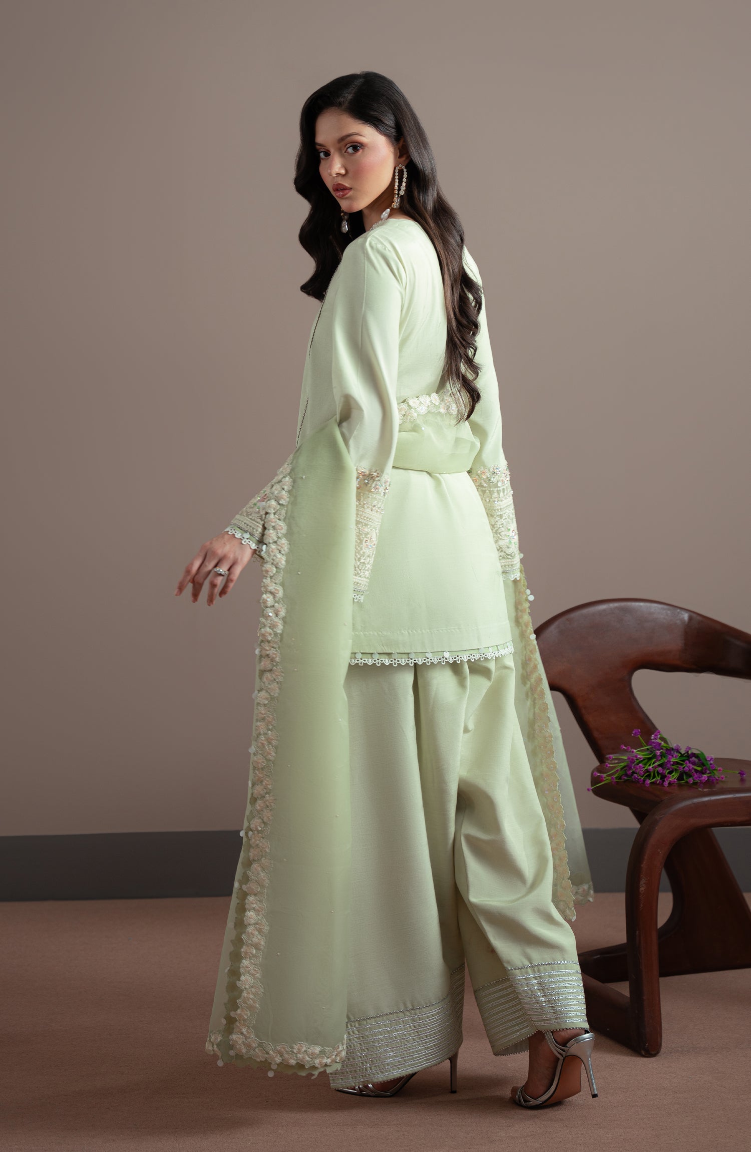Elvin By Fabiha Fatima Unstitched 3 Piece Formals Collection'2025-Sage