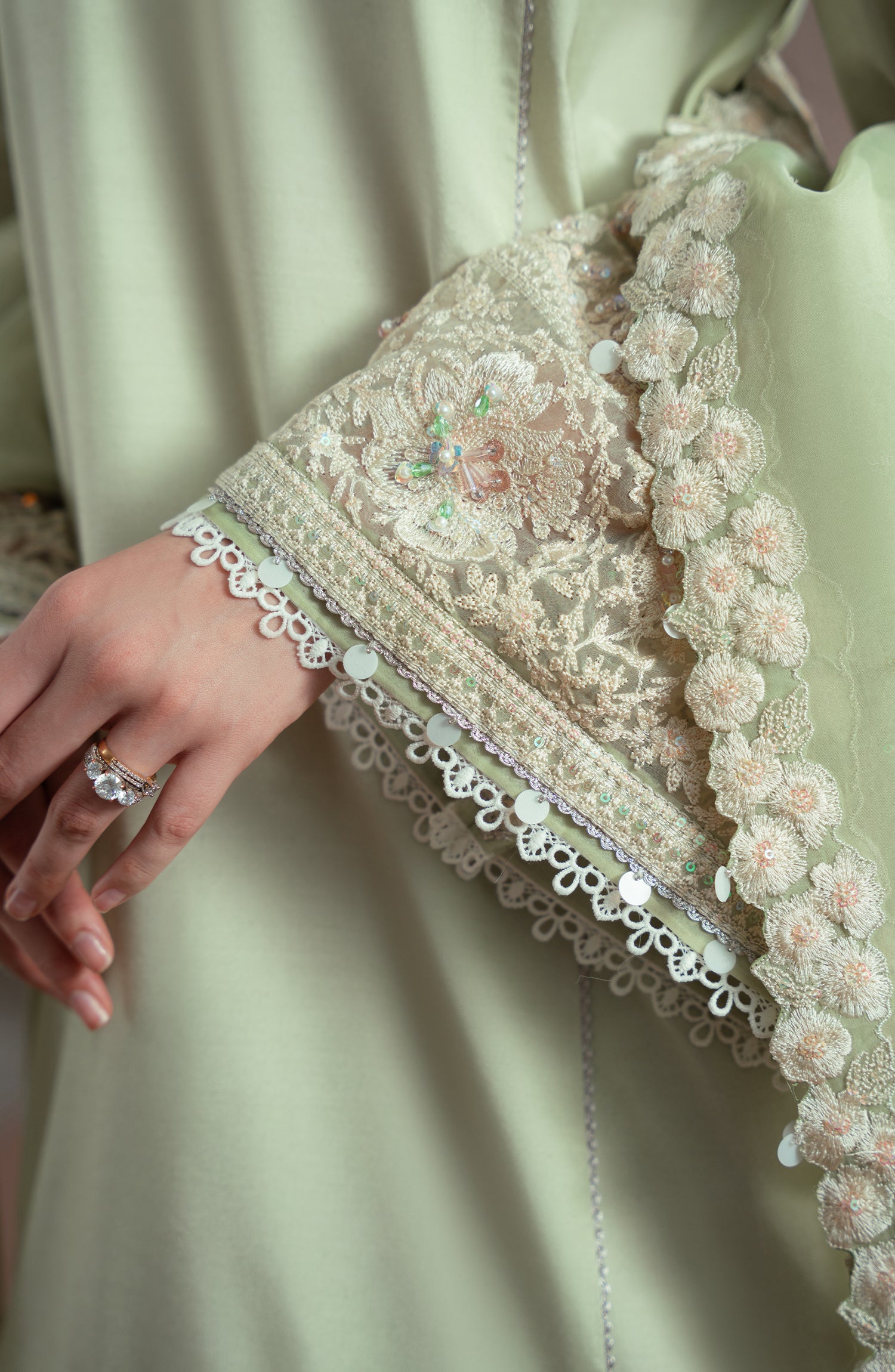 Elvin By Fabiha Fatima Unstitched 3 Piece Formals Collection'2025-Sage