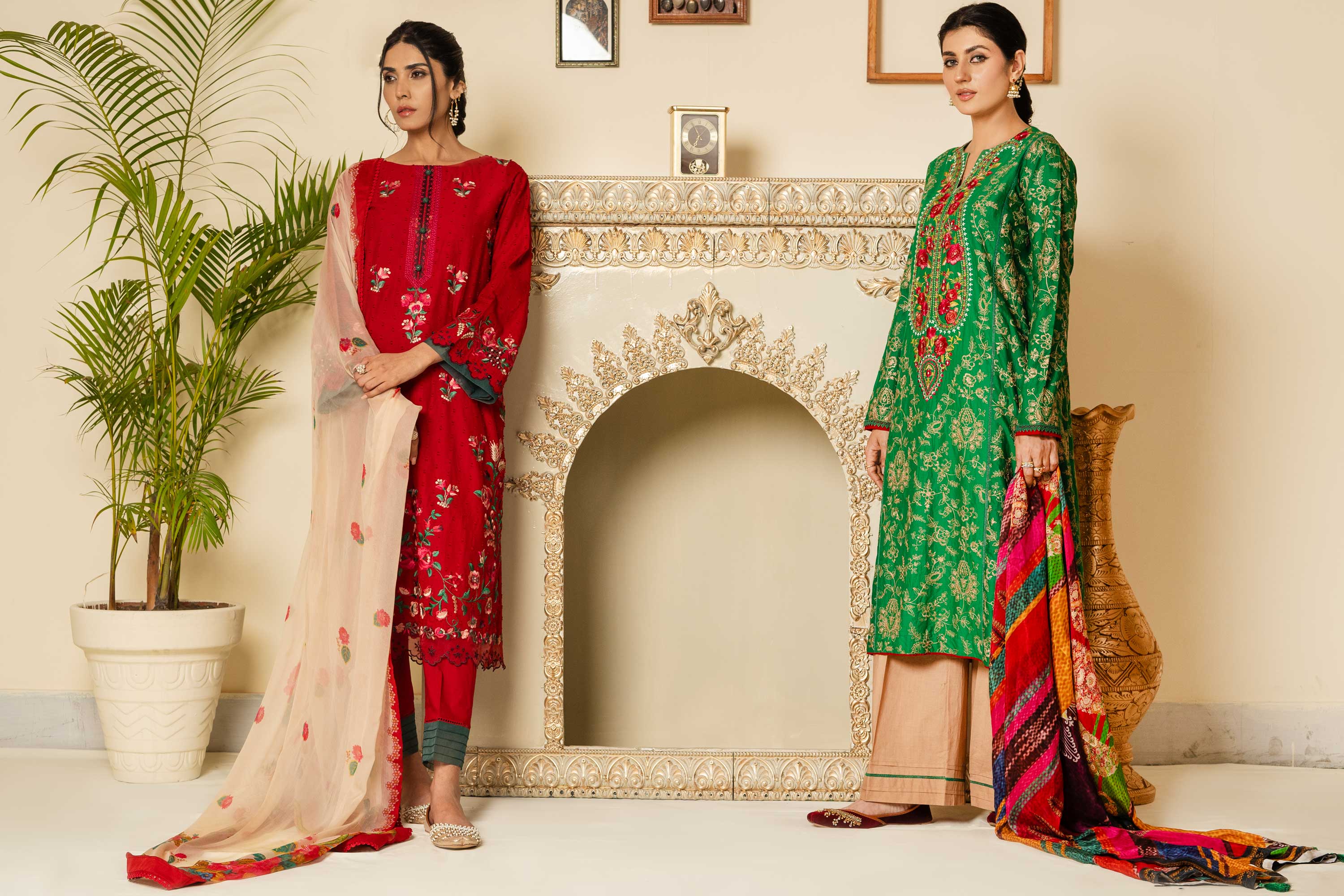 Aayra Stitched Summer Collection'2025-Garden Deep 3Pc