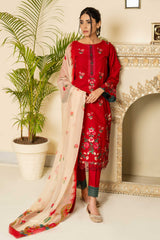 Aayra Stitched Summer Collection'2025-AY562 - Red Charms 3Pc