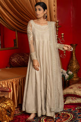 Aayra Stitched Formals Collection'2025-AY446 - Skin Greenish 3Pc