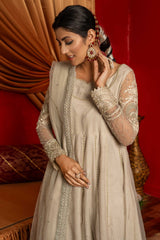 Aayra Stitched Formals Collection'2025-AY446 - Skin Greenish 3Pc