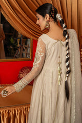 Aayra Stitched Formals Collection'2025-AY446 - Skin Greenish 3Pc