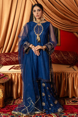 Aayra Stitched Formals Collection'2025-AY572 - Blue Marine 3Pc