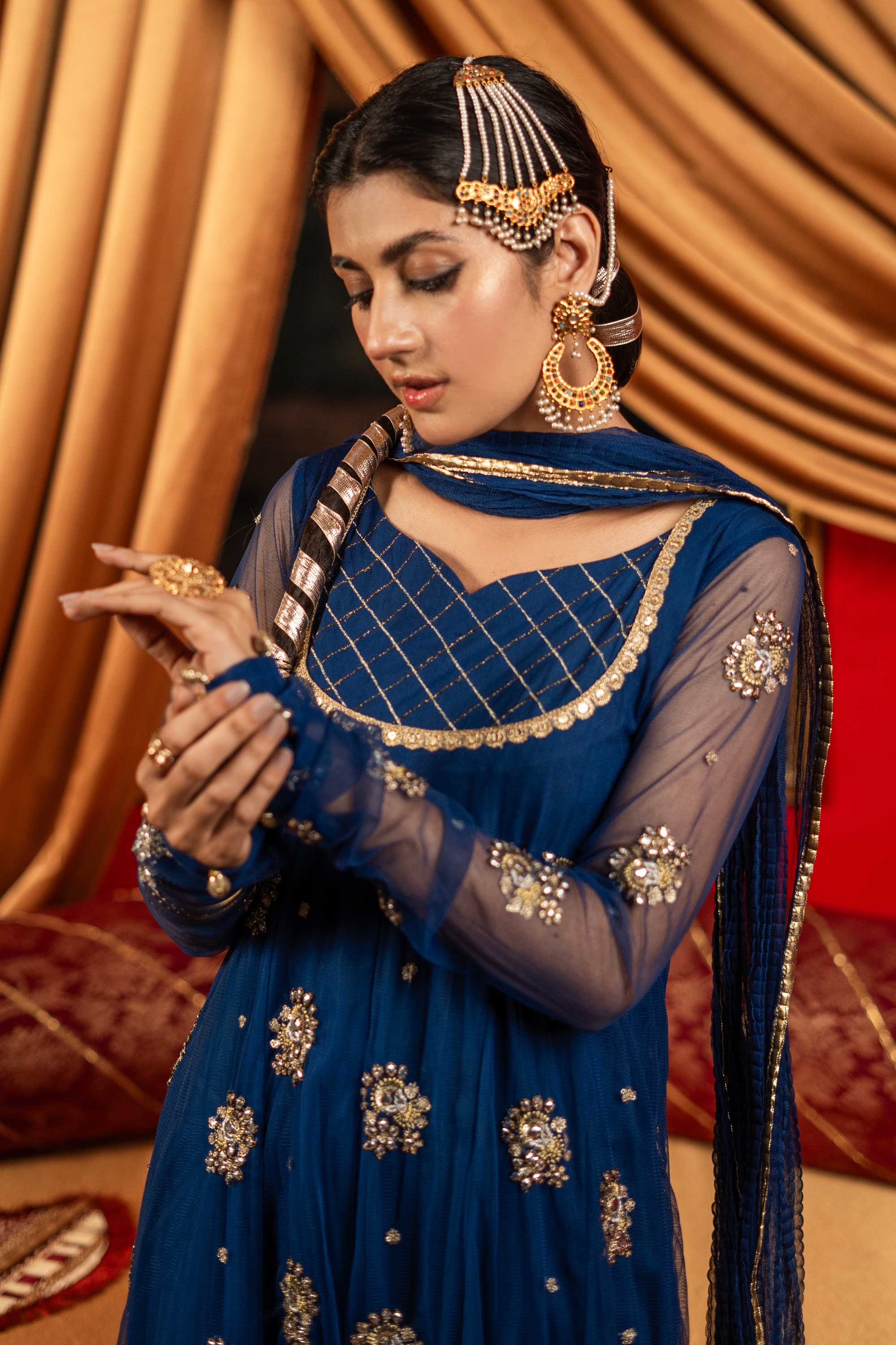 Aayra Stitched Formals Collection'2025-AY596 - Celestial Sapphire 3Pc