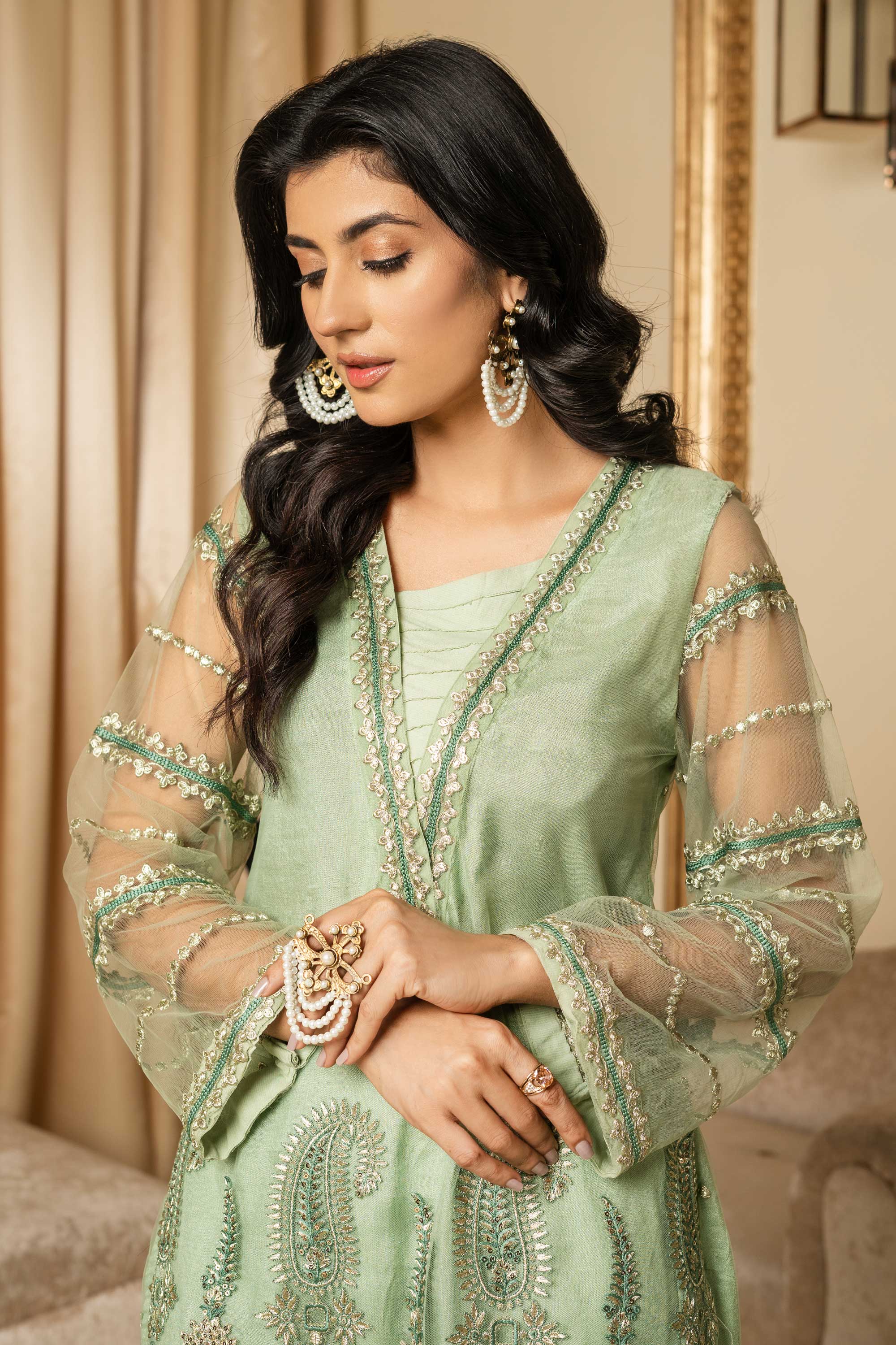 Aayra Stitched Formals Collection'2025-RP0049 - Paisley Wave 2pc