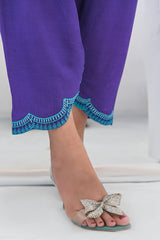 Madiha Gohar Stitched 2 Piece Emb Suit-Royal Azure