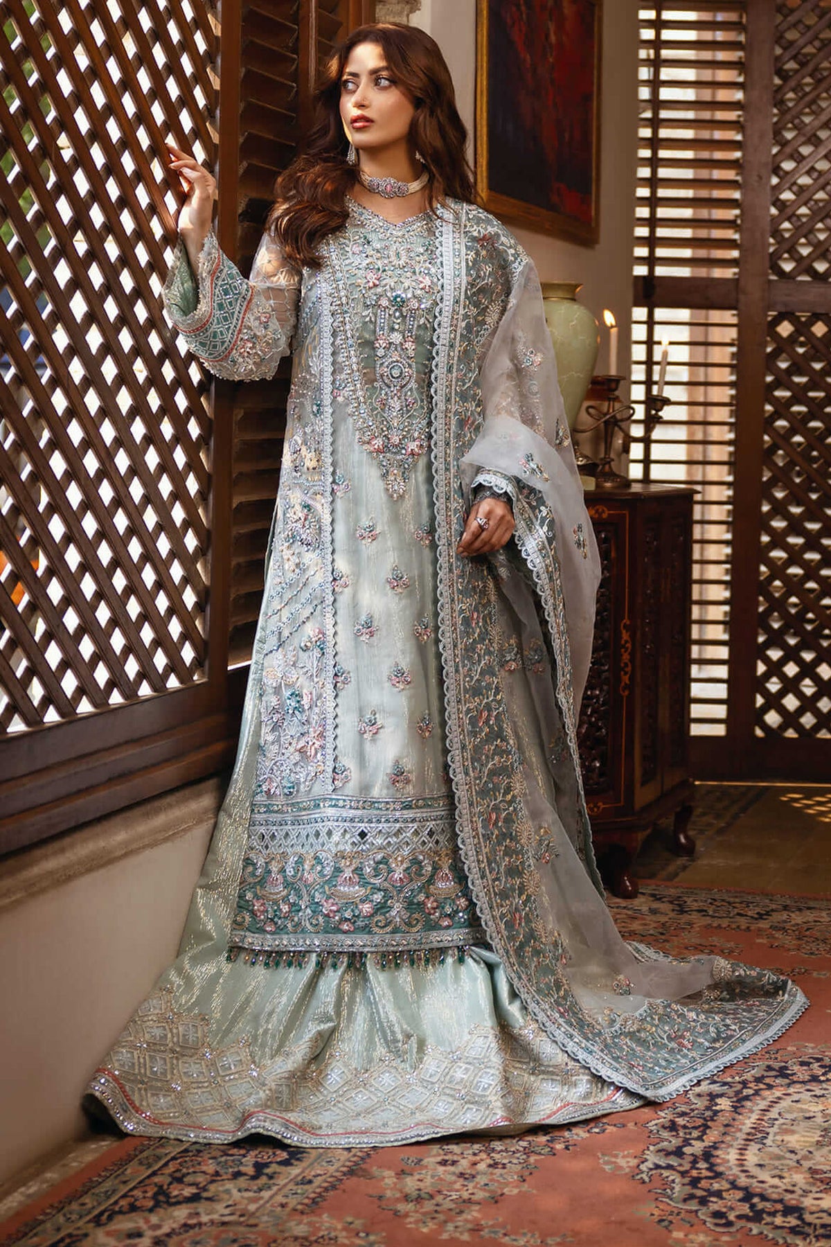 Sajal By Serene Unstitched 3 Piece Bridal Collection'2024-SB-25-Inara