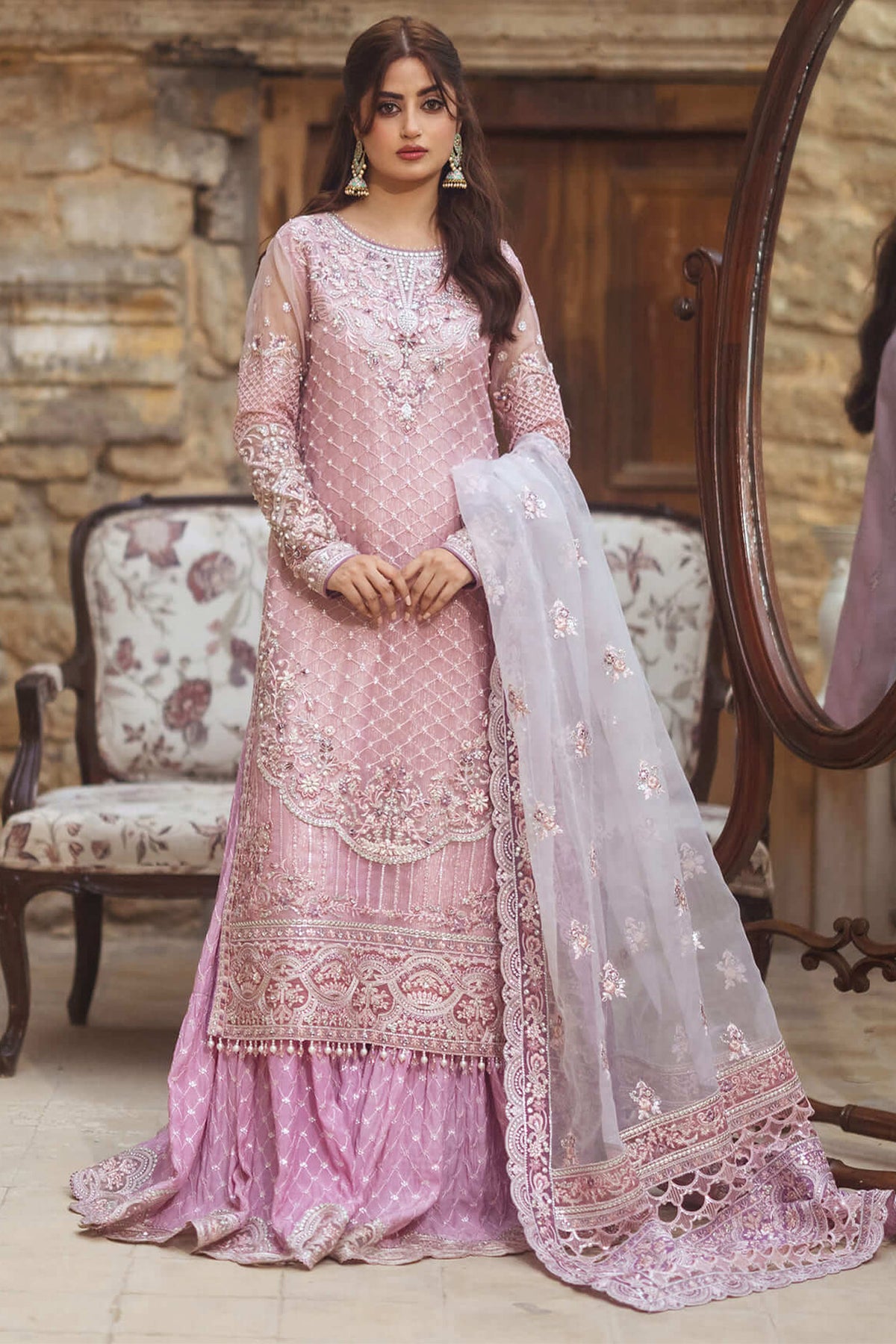 Sajal By Serene Unstitched 3 Piece Bridal Collection'2024-SB-31-Naqsh