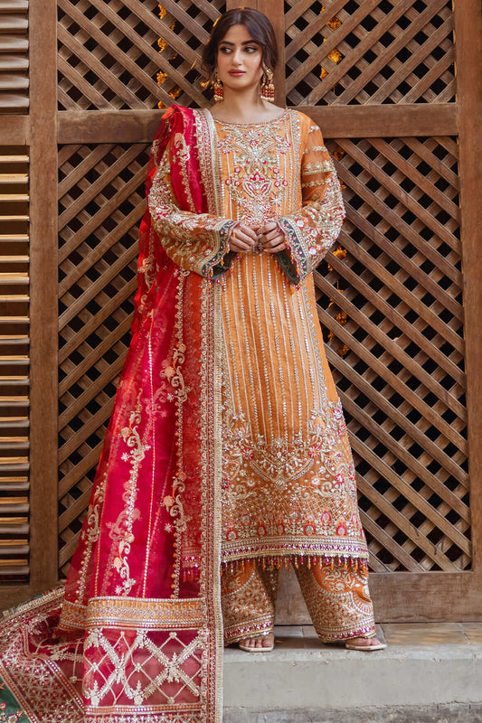 Sajal By Serene Unstitched 3 Piece Bridal Collection'2024-SB-33-Husn