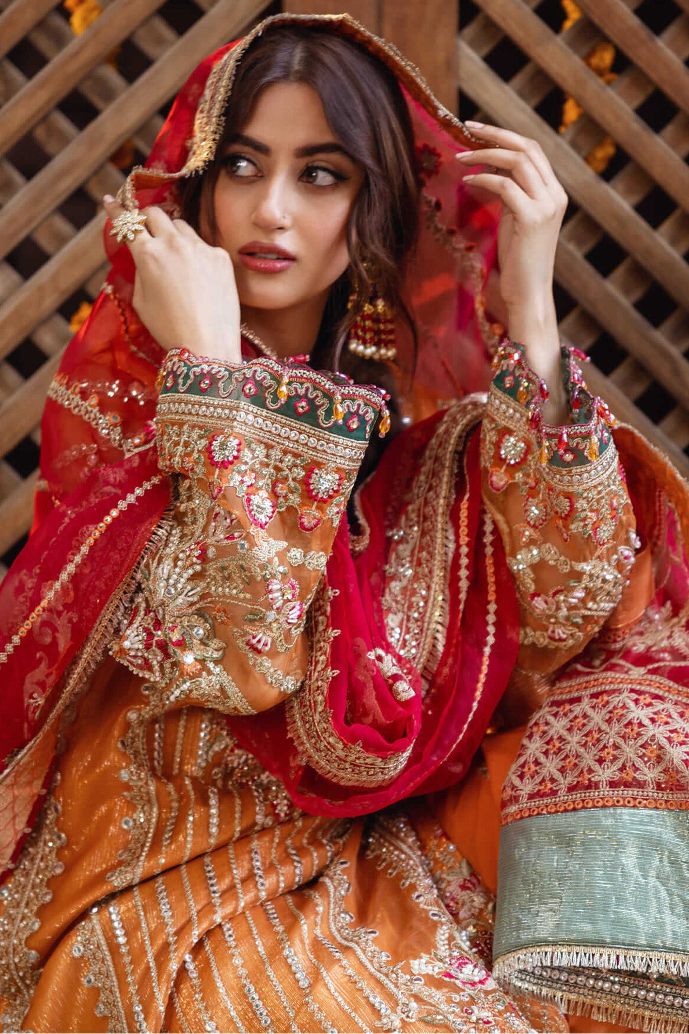 Sajal By Serene Unstitched 3 Piece Bridal Collection'2024-SB-33-Husn