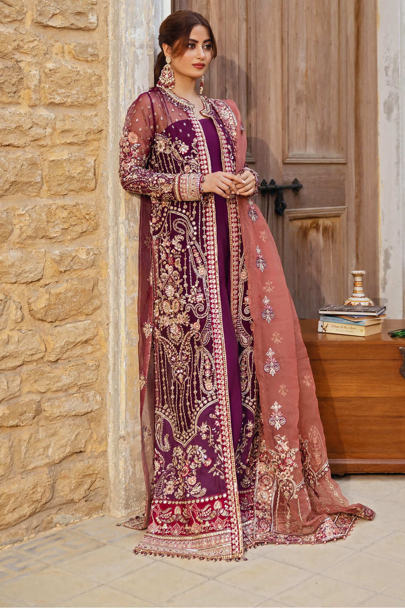 Sajal By Serene Unstitched 3 Piece Bridal Collection'2024-SB-34-Nazakat