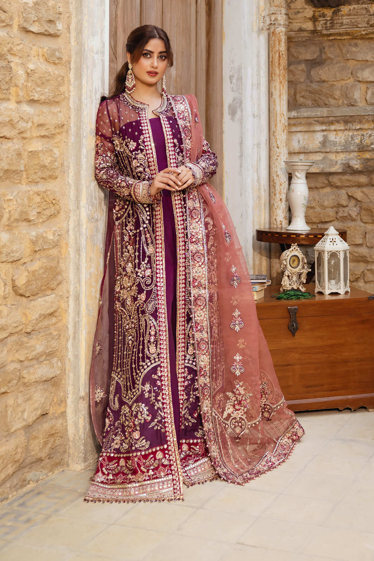 Sajal By Serene Unstitched 3 Piece Bridal Collection'2025-SB-34 Nazakat