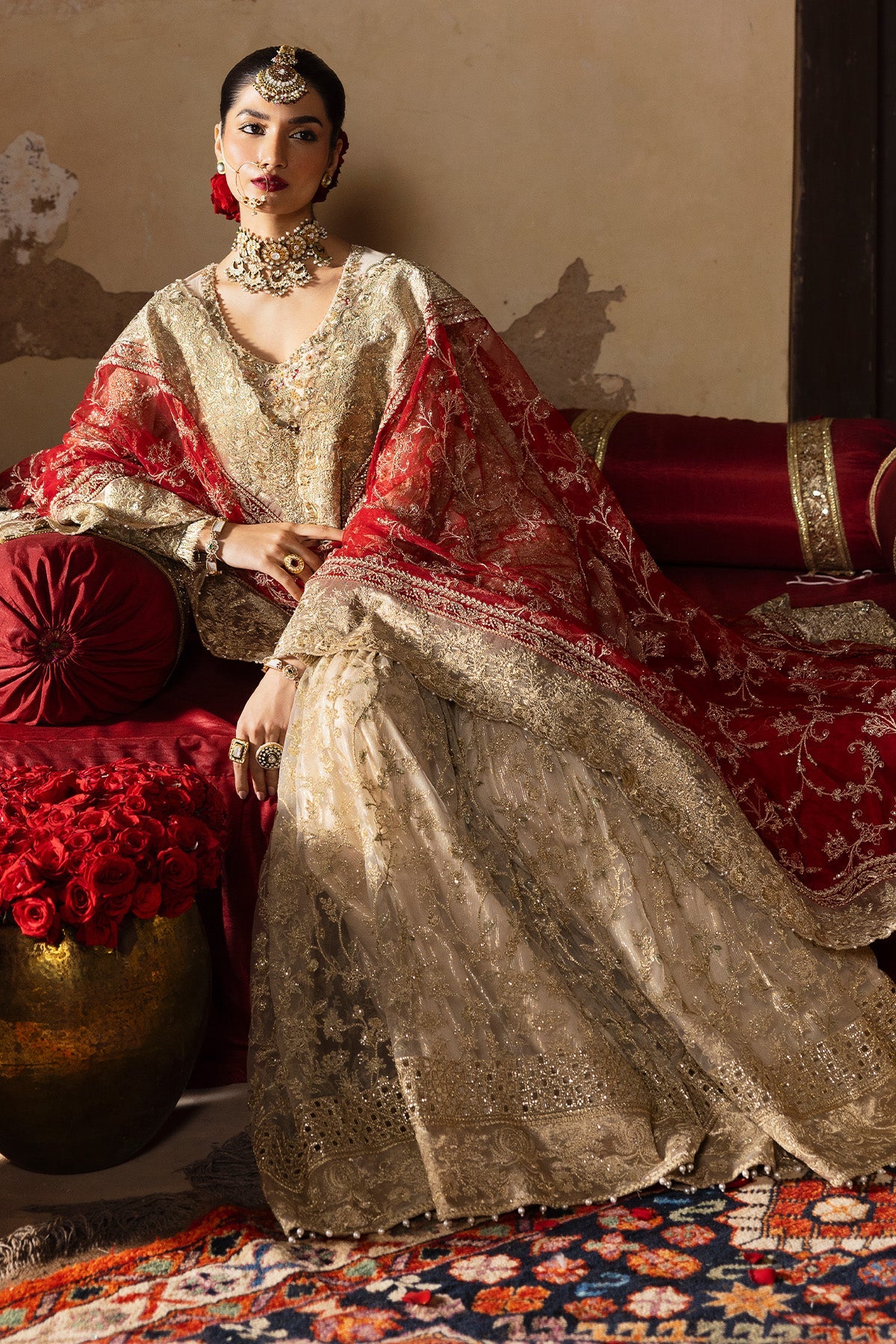 Jashn By Imrozia Serene Unstitched 3 Piece Bridal Collection'2025-SB-38 Pemaan