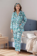 Studio By Arj Rue' Rofe' Allure Sleepwear & Casual Daily Wear women printed silky Finish night wear Pajama Set
