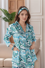 Studio By Arj Rue' Rofe' Allure Sleepwear & Casual Daily Wear women printed silky Finish night wear Pajama Set