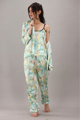 Studio By Arj Eshaal Omani Twilight Comfort Nightwear – Luxurious Fabric for Restful Sleep Silky Finish Night Dress For Women and Girls 7 Piece Night Wear Women's Pajama Sets