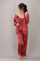 Studio By Arj Eshaal Omani Chic Nightwear Collection – Perfect Blend of Comfort & Fashion Silky Finish Night Dress For Women and Girls 7 Piece Night Wear Women's Pajama Sets