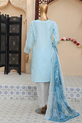 Sumi Stitched 3 Piece Emb Stiff Cotton Collection'2025-SEC-06-Sky Blue