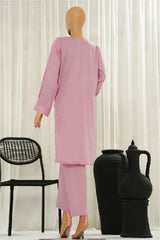 HZ Basics Stitched 2 Piece Solids Twinset Vol-01 Collection'2025-SDJ-3P-D02-Dove