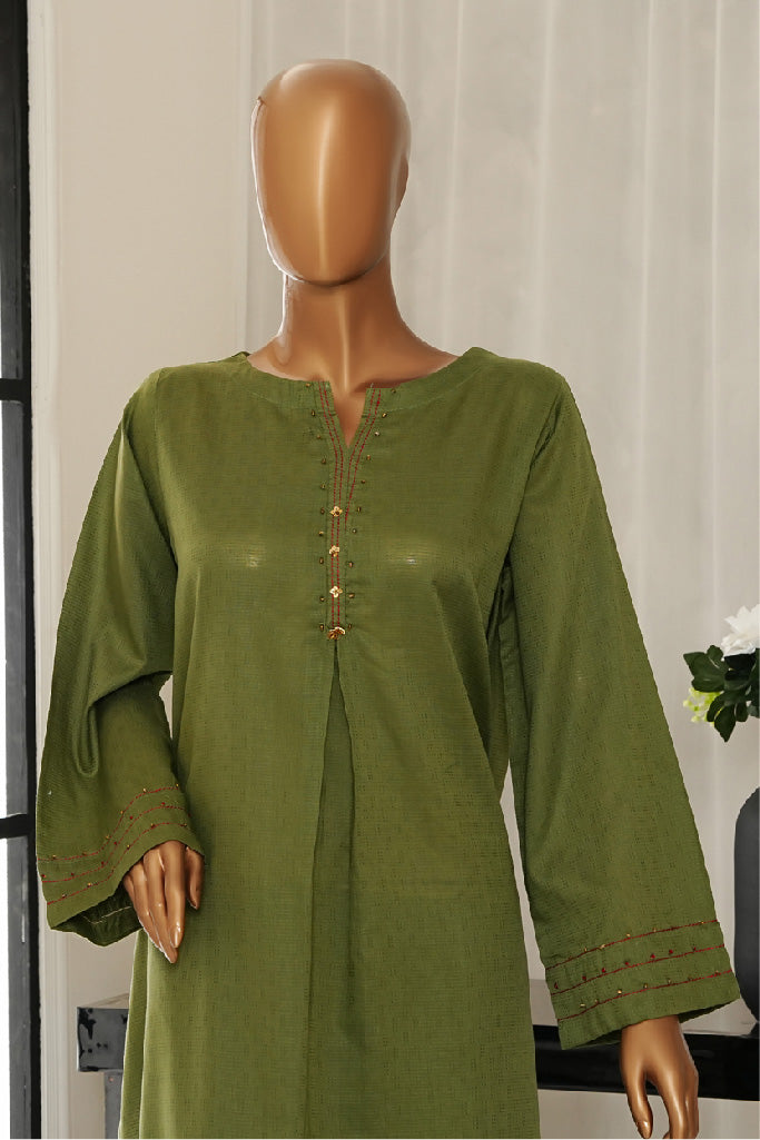 HZ Basics Stitched 2 Piece Solids Twinset Vol-01 Collection'2025-SDJ-3P-G04-Green