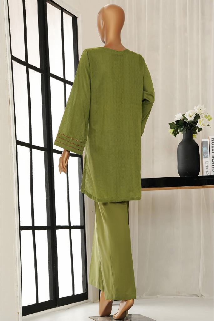 HZ Basics Stitched 2 Piece Solids Twinset Vol-01 Collection'2025-SDJ-3P-G04-Green