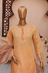 Sumi Stitched 3 Piece Emb Stiff Cotton Collection'2025-SEC-05-Orange