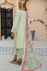 Sumi Stitched 3 Piece Emb Stiff Cotton Collection'2025-SEC-07-Mint Green