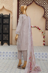 Sumi Stitched 3 Piece Emb Stiff Cotton Collection'2025-SEC-09-Dove