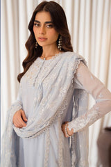 Azure Ensembles Unstitched 3 Piece Festive Formals Collection'2024-Serenity Sky