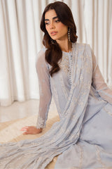 Azure Ensembles Unstitched 3 Piece Festive Formals Collection'2024-Serenity Sky