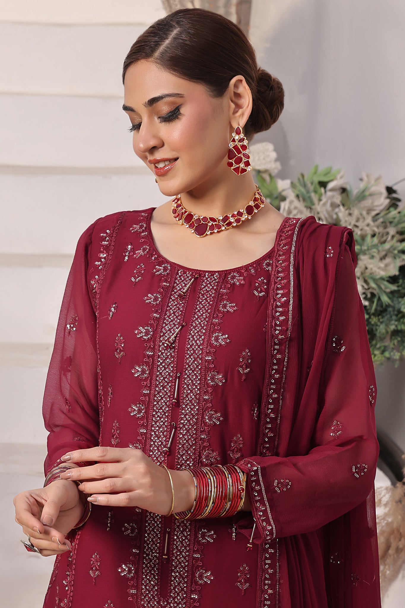 Fleur By Soghat Unstitched 3 Piece Festive Emb Luxury Chiffon Collection'2024-SF-06