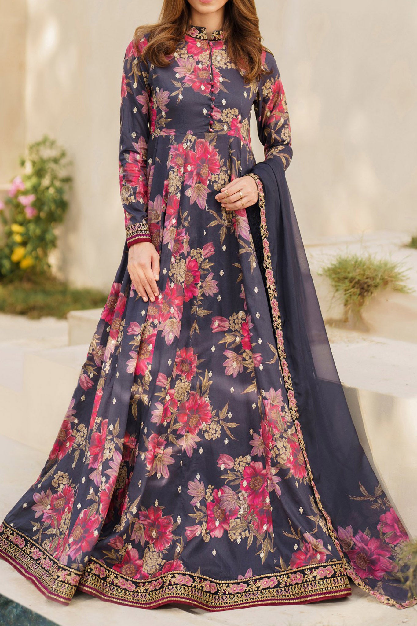 Iznik Unstitched 3 Piece Festive Embroidered Lawn Collection'2024-SFL-12