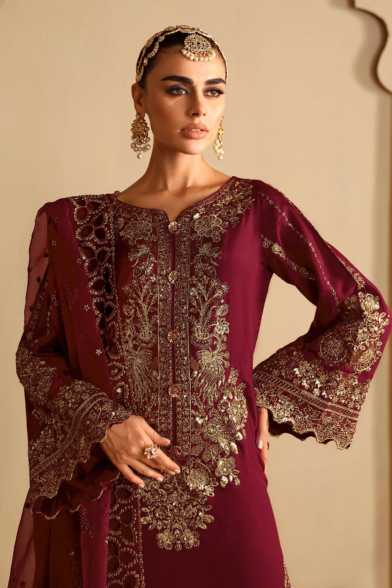 Shagna by Ramsha Unstitched 3 Piece Premium Raw Silk Collection'2025-S-04-Roshan