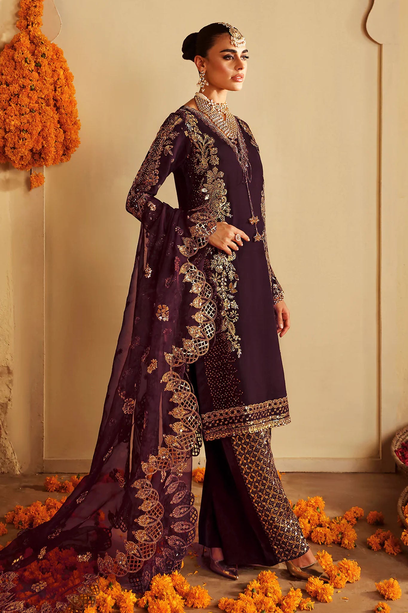 Shagna by Ramsha Unstitched 3 Piece Premium Raw Silk Collection'2025-S-06-Khusbhu