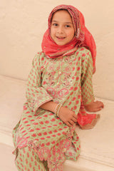 Shifa Girls By Suntex Stitched 3 Piece Summer Emb Lawn Collection'2024-SH-2421