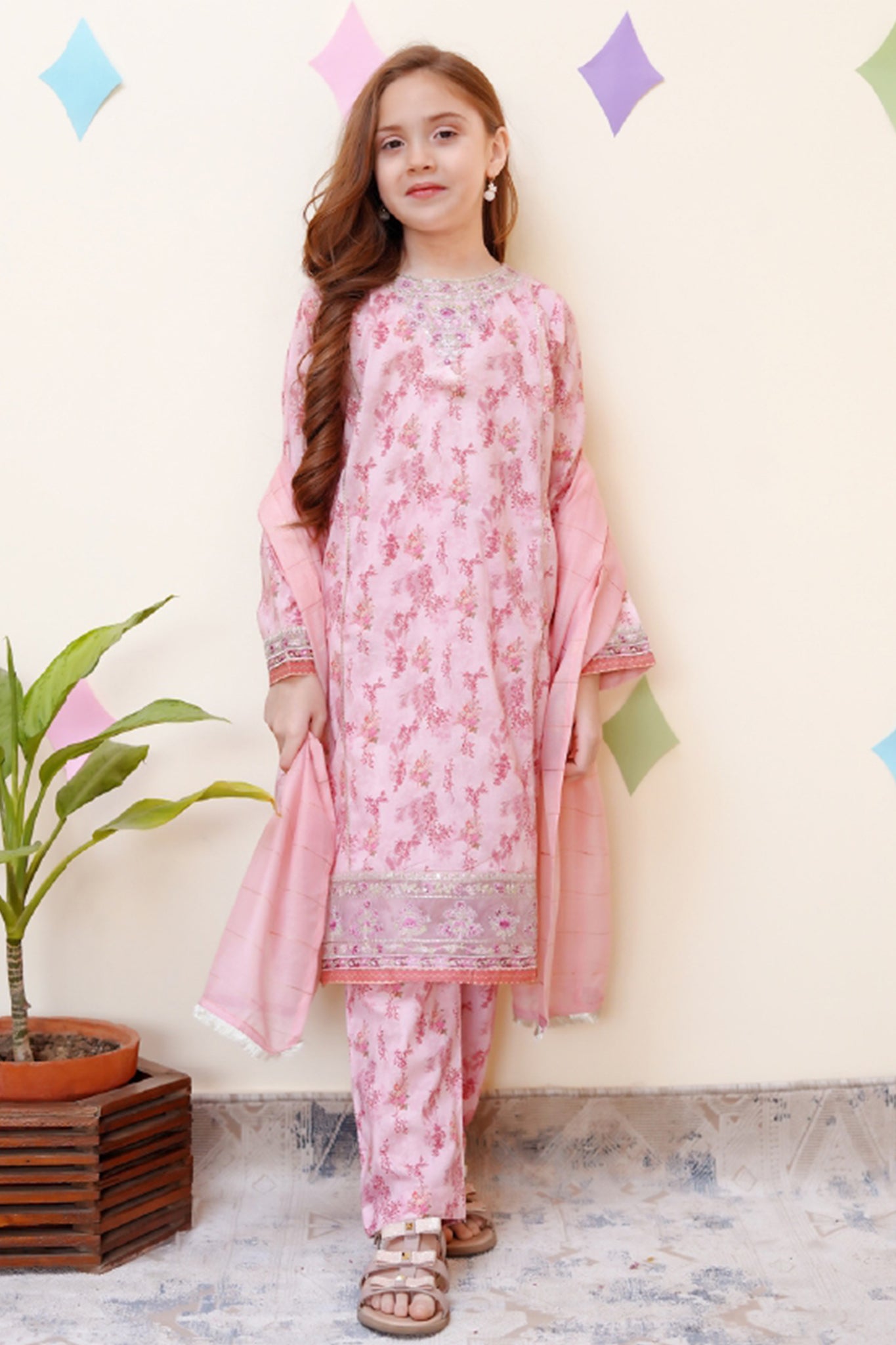 Shanzey Stitched 3 Piece Co Ords Emb Spring Collection-SHK-3402