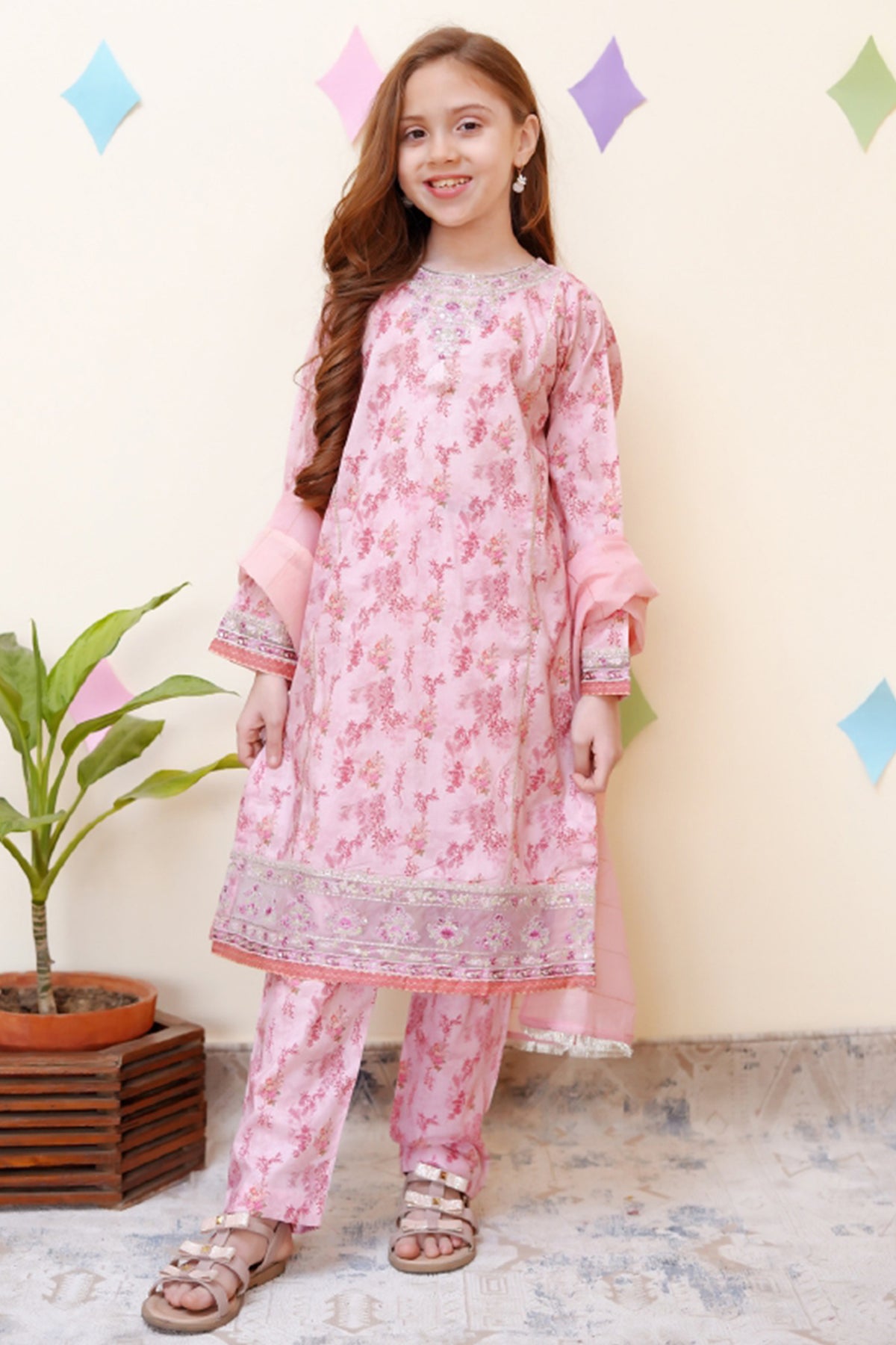 Shanzey Stitched 3 Piece Co Ords Emb Spring Collection-SHK-3402