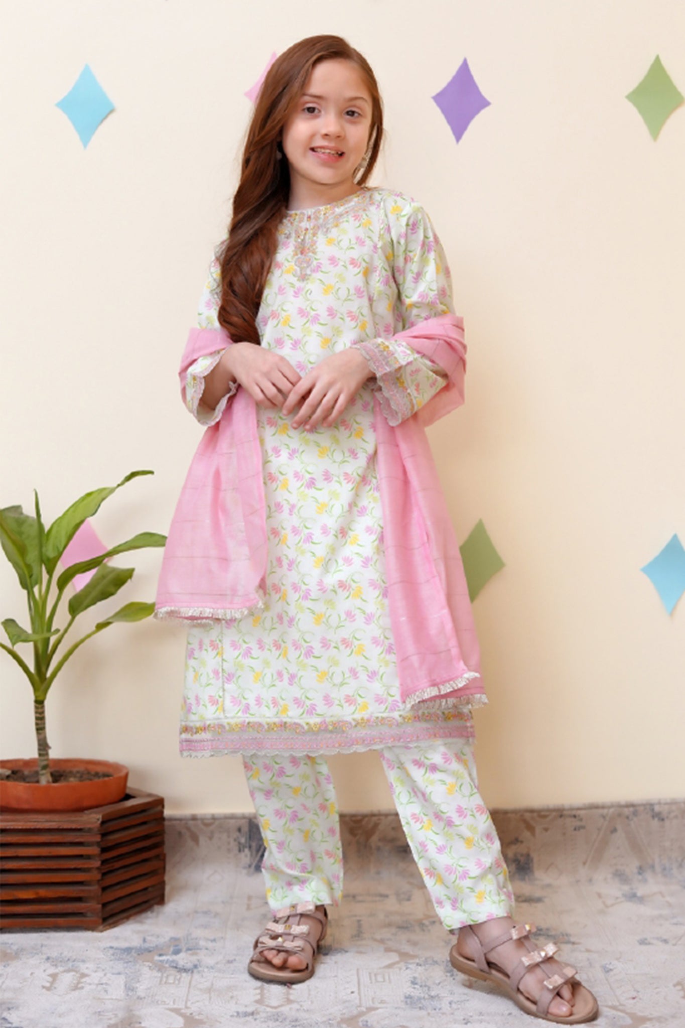 Shanzey Stitched 3 Piece Co Ords Emb Spring Collection-SHK-3403