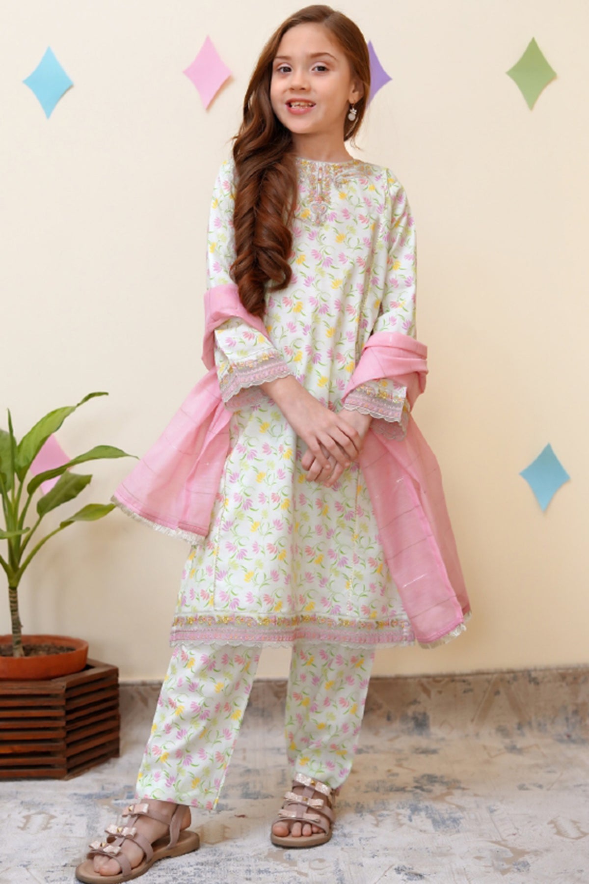 Shanzey Stitched 3 Piece Co Ords Emb Spring Collection-SHK-3403