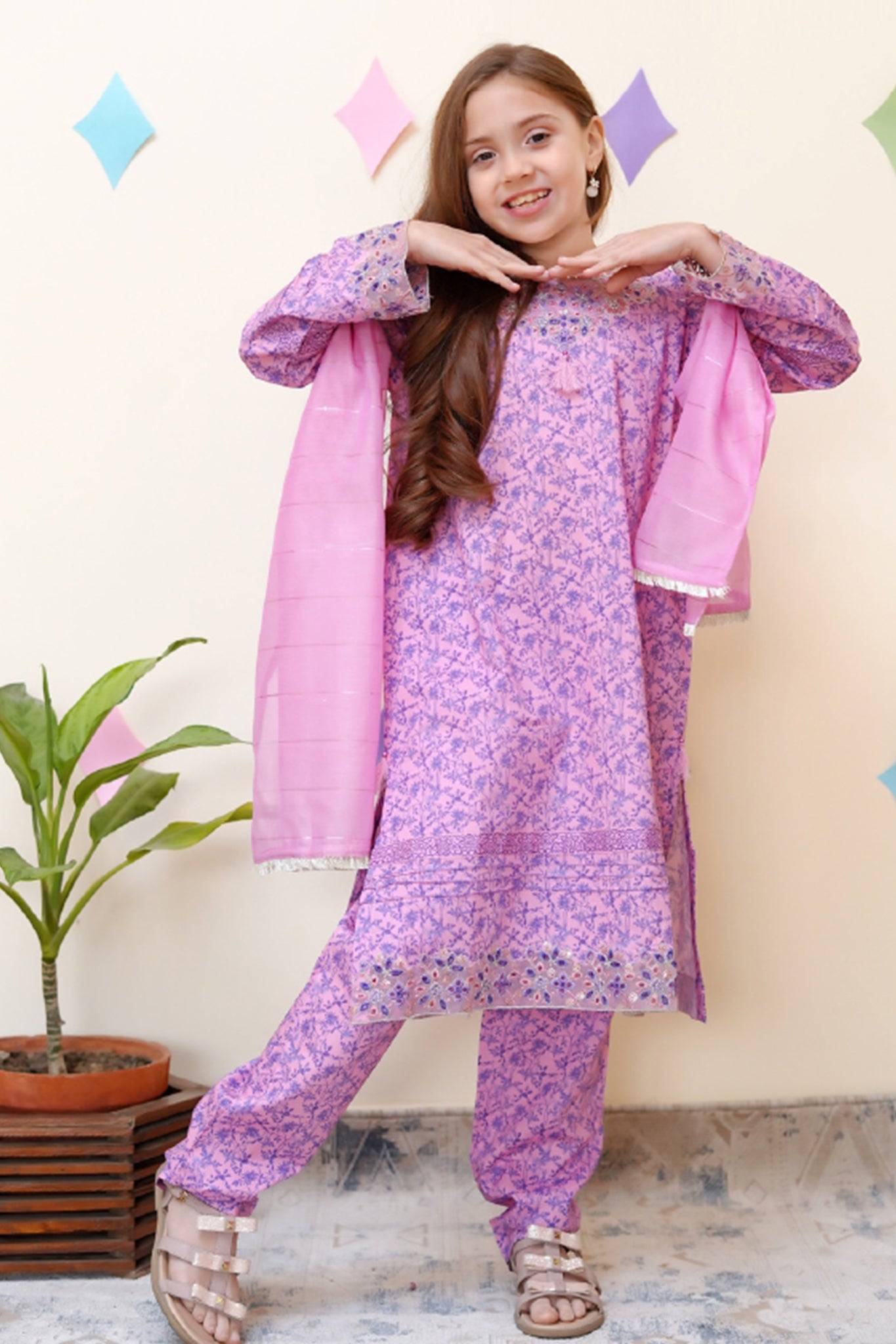 Shanzey Stitched 3 Piece Co Ords Emb Spring Collection-SHK-3406