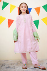 Jashn E Eid By Shanzey Stitched 3 Piece Festive Emb Cotton Collection-SHK-3612-Pink