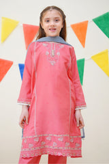 Jashn E Eid By Shanzey Stitched 3 Piece Festive Emb Cotton Collection-SHK-3614-Dark Pink