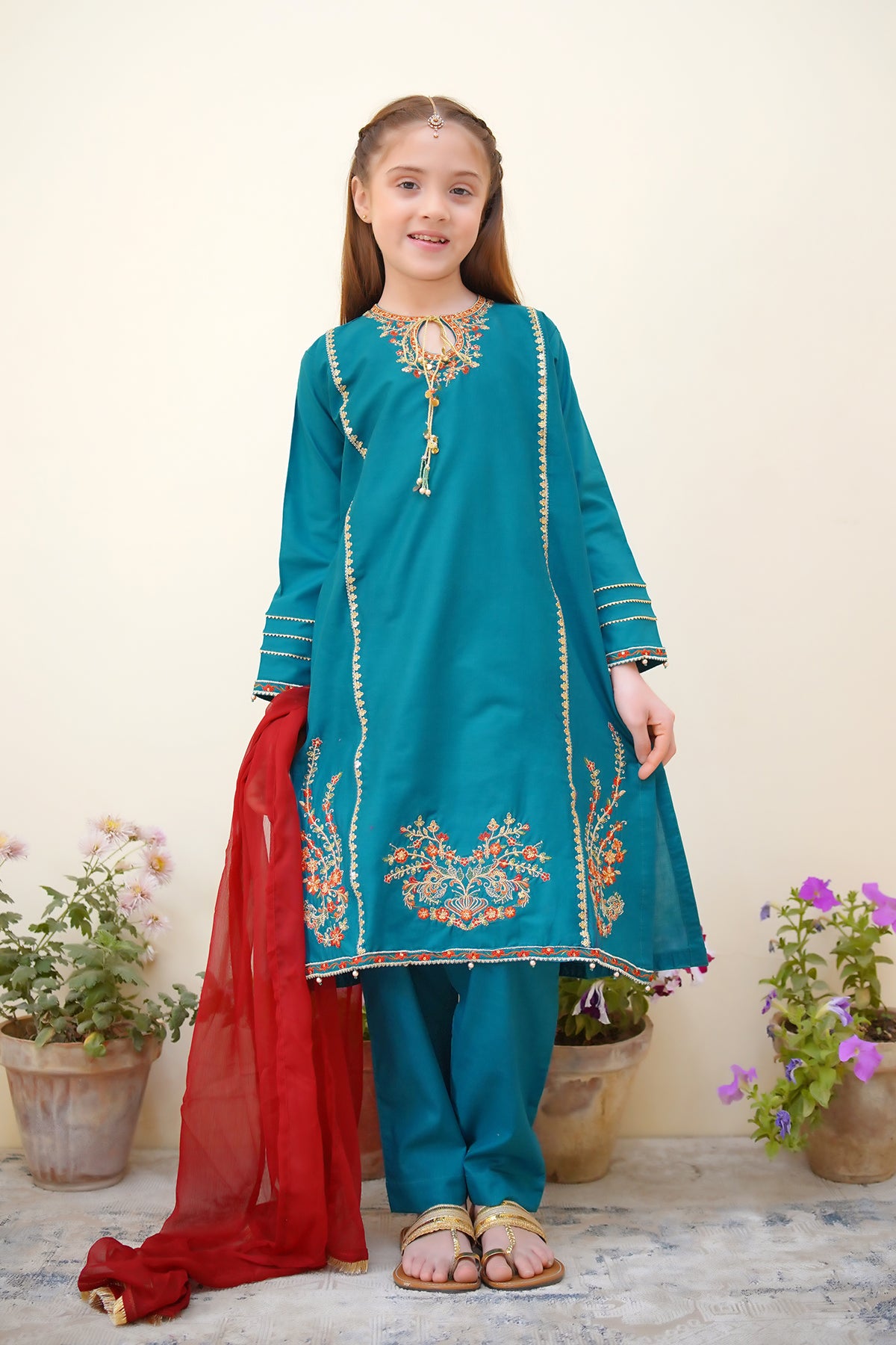 Bahar E Eid by Shanzey Stitched 3 Piece Festive Emb Cotton Collection-SHK-3622