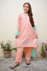 Bahar E Eid by Shanzey Stitched 3 Piece Festive Emb Cotton Collection-SHK-3624