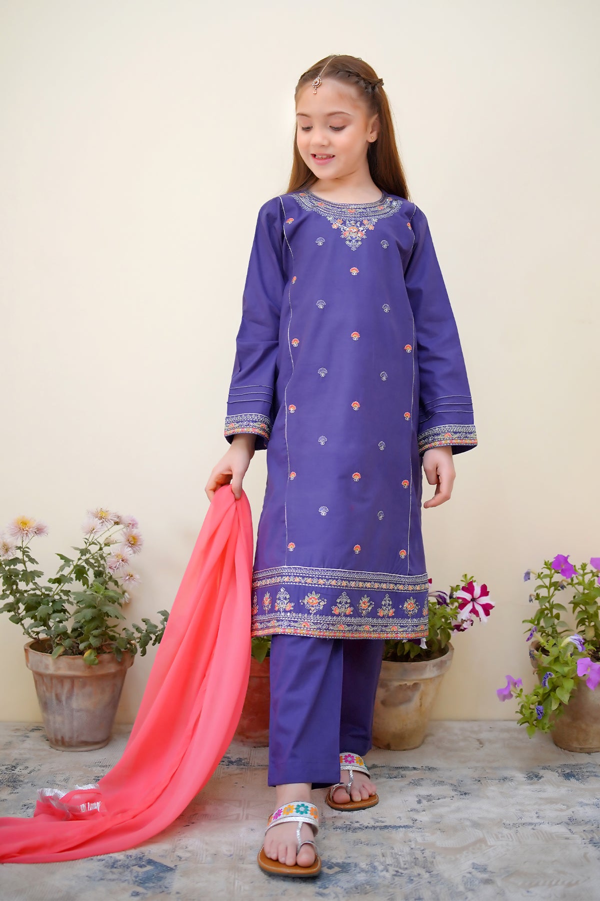 Bahar E Eid by Shanzey Stitched 3 Piece Festive Emb Cotton Collection-SHK-3626