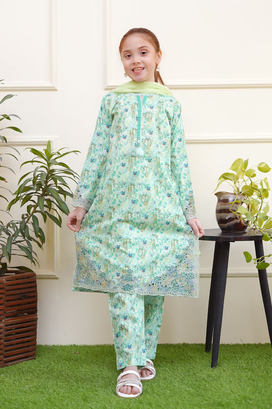 Shanzey Stitched 3 Piece Cutwork Spring Emb Lawn Collection-SHK-3701