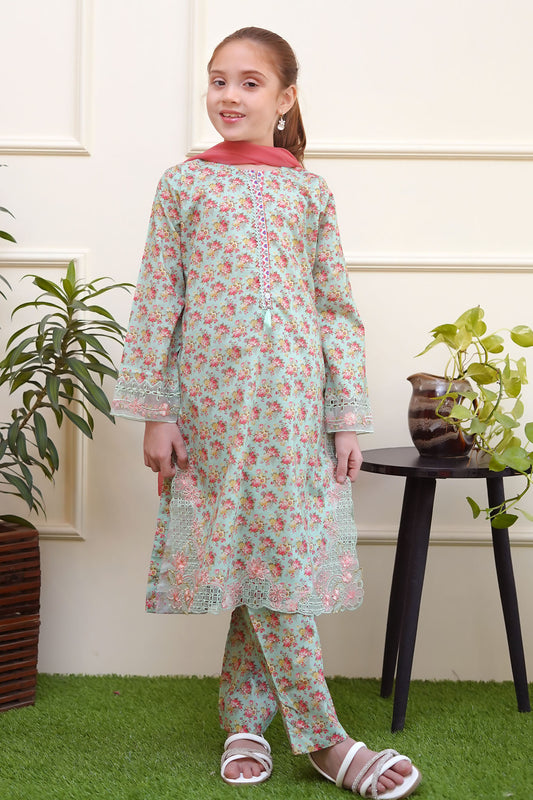 Shanzey Stitched 3 Piece Cutwork Spring Emb Lawn Collection-SHK-3704